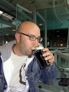 Enjoying a Pint of Guinness