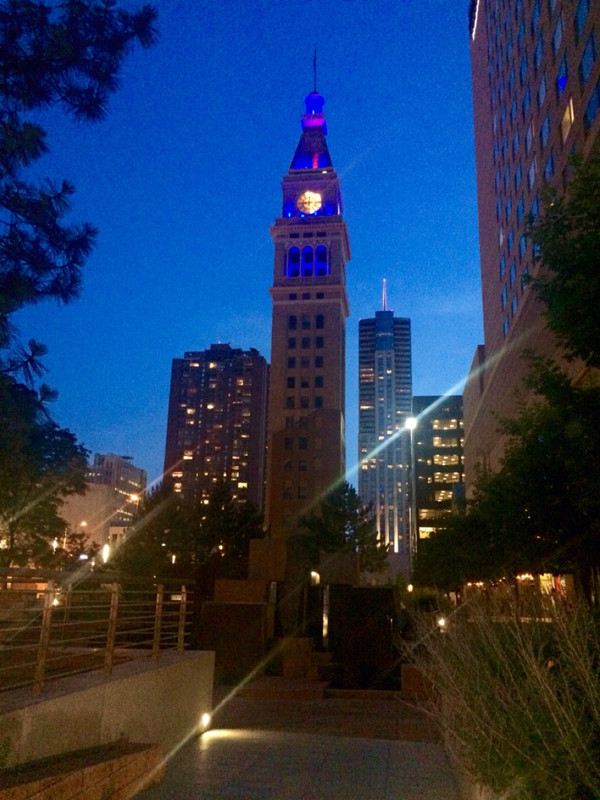 Clock tower in Denver