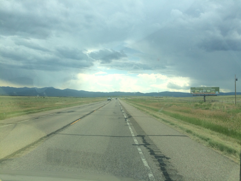 Driving between storms to Taos