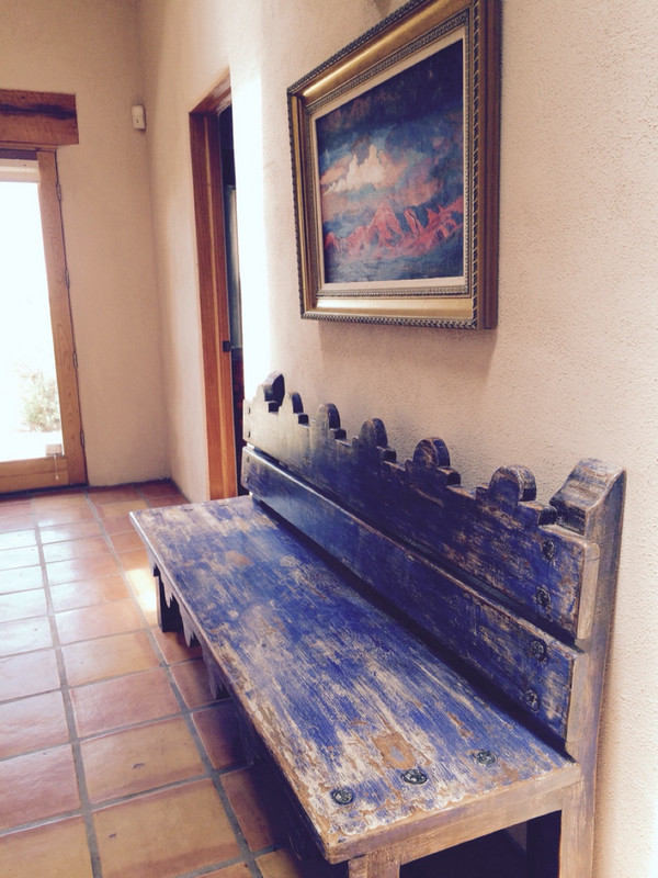 Cool bench in the house in Taos, NM