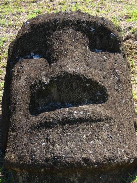 Head of an earlier generation Moai