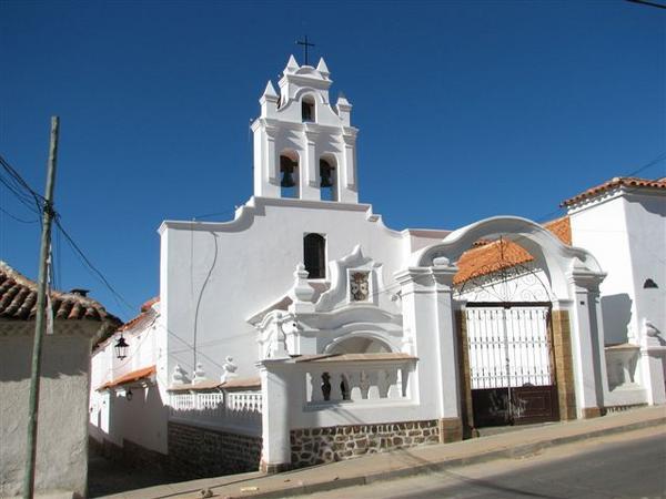 Sta Theresa Church, one of many, most in white.
