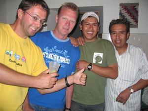 With Lars (blond), Omar (my teacher) and Franklin (his brother, and better singer too)
