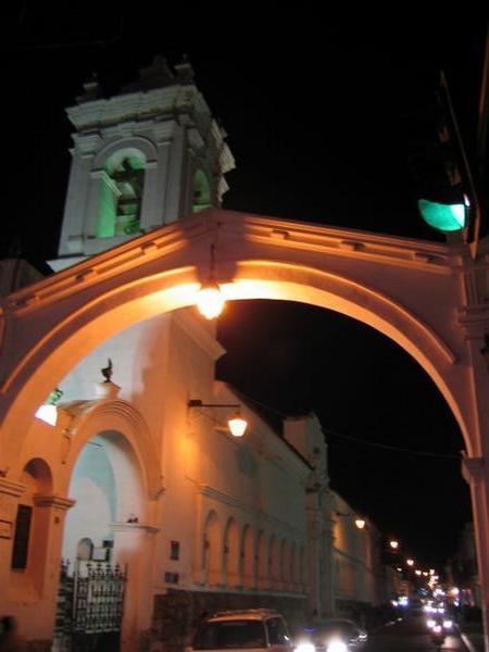 The arches in our street by night!