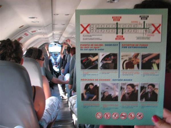 No room for clautrophobia here, or flight attendants demonstrating emergency procedures!
