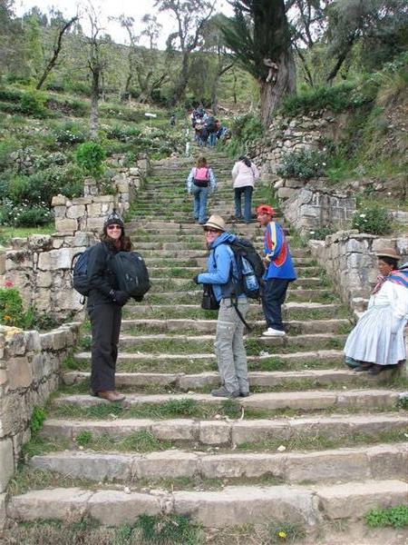 The 1000 Inca stairs, Isla del Sol.