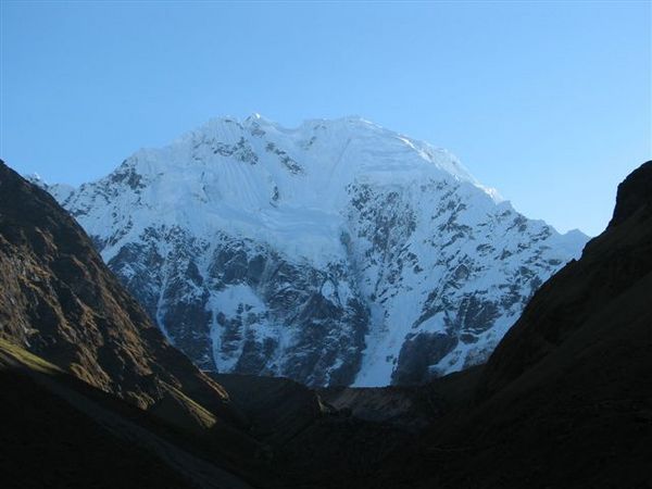 First views of Salkantay mountain.