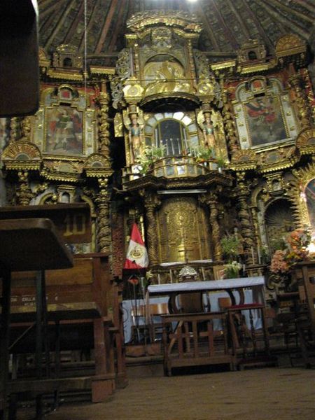 Inside the church at Chinchero.