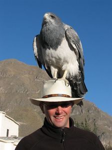 Me, with my buzzard-eagle mate!