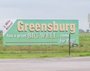 Greenburg Welcome Sign