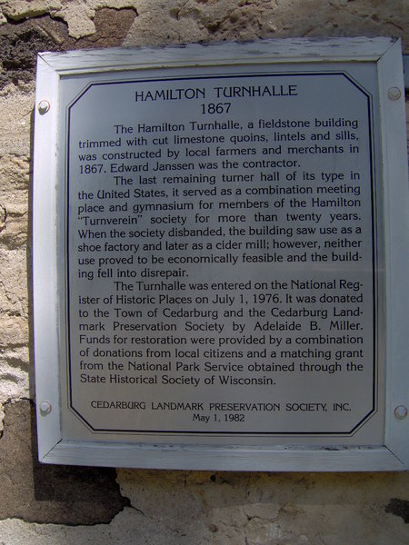 Turnhall plaque