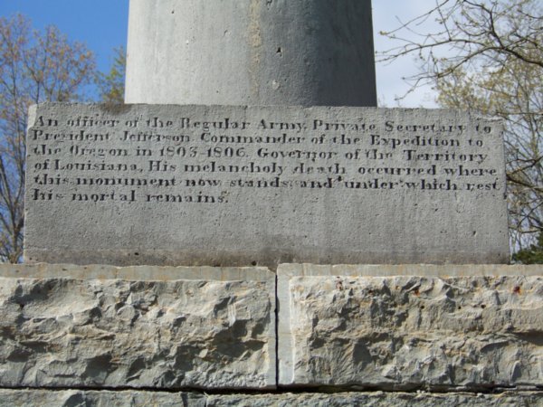 One side of the monument