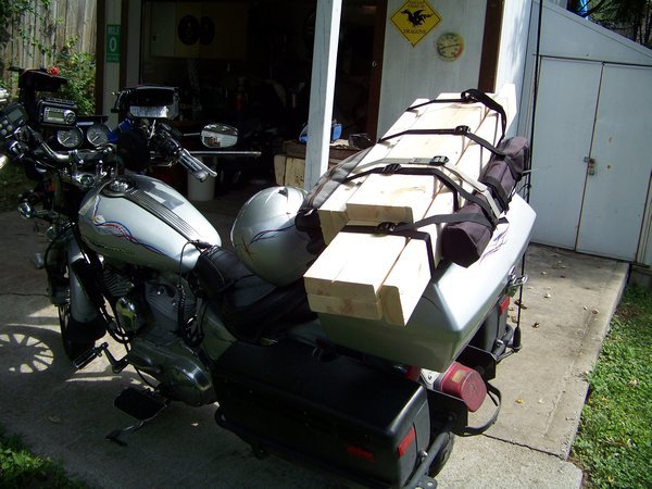 Loaded with the bike Lift parts.