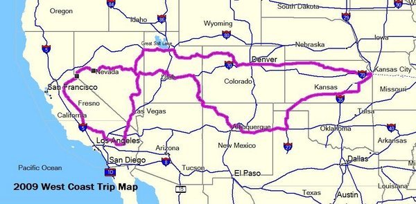 Total Trip Route Map