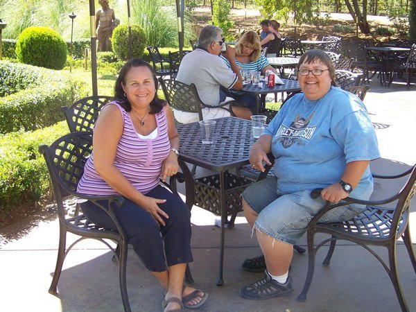 Lena and I while having lunch at Tuscano