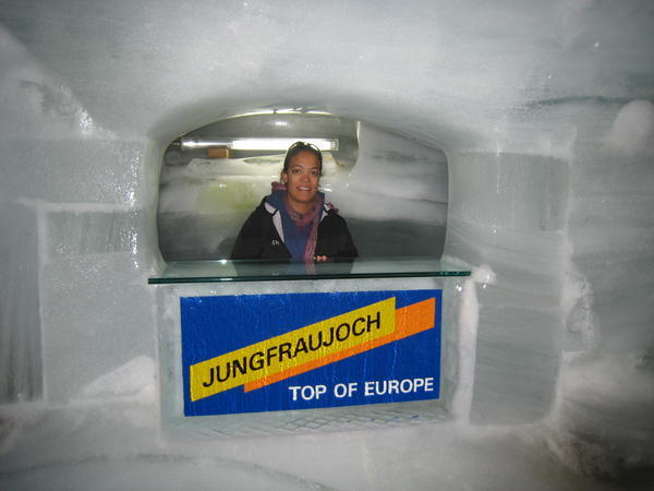 Me in the ice palace at Jungfraujoch