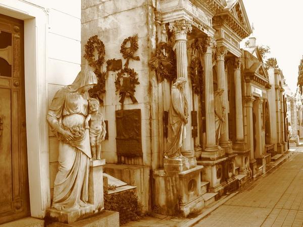 Statues in Recoleta Cemetery