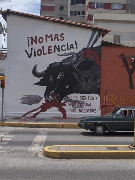 Anti Bull Fighting grafitti