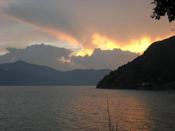 Lago de Atitlan at sunset