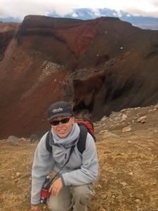 Siobhan at Red Crater - Tongariro Crossing