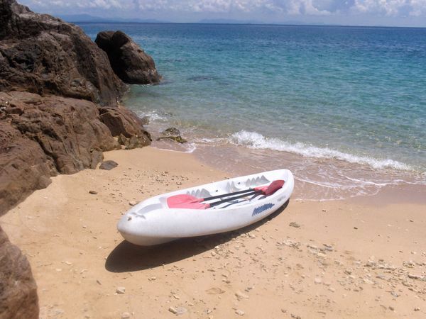 We parked up the Kayak on a secluded beach 