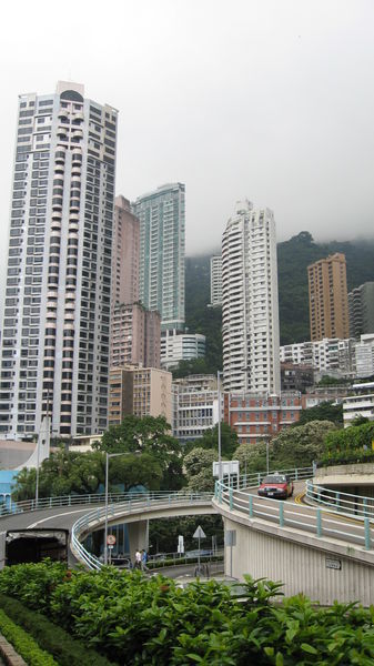 Hong Kong skyline with a mist coming in