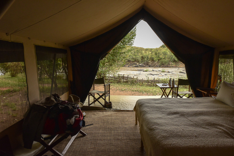 Looking out our tent in Masai Mara onto the Mara River.