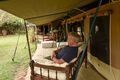 Relaxing with a view of the Mara river