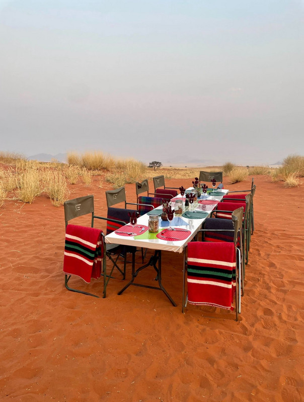 Setting for a feast in the desert