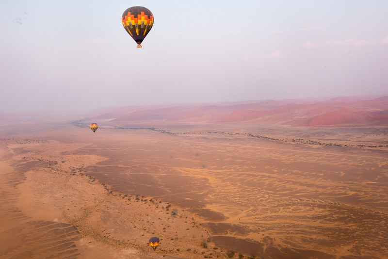 Floating over the Namib desert