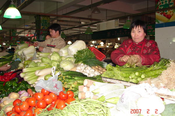 Fresh vegies at the wet market