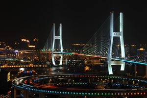 Nanpu bridge at night
