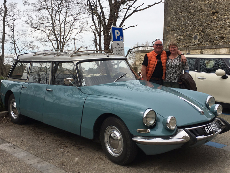 Roland and Miriam and their Citroen DS