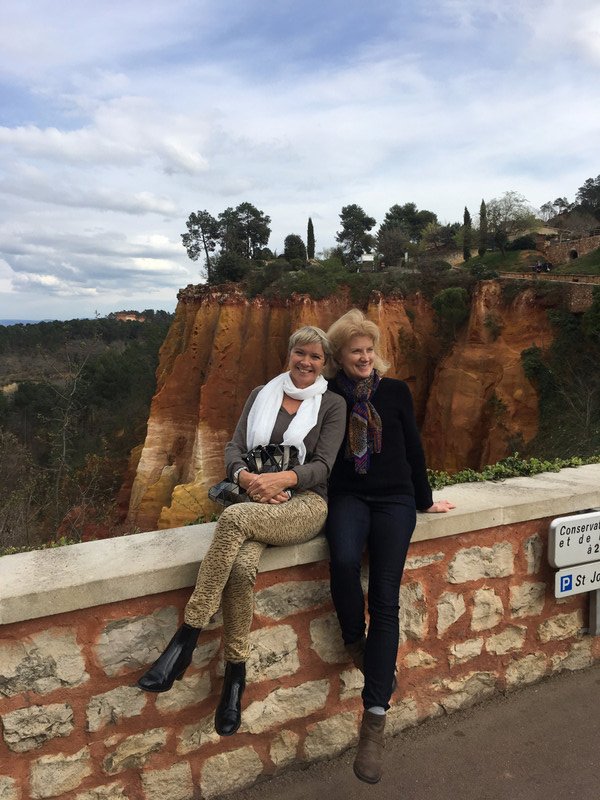 My runaway pal and I at the ocre rocks of Roussillon