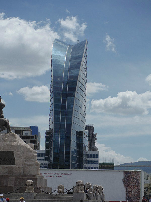 Blue Sky Building in downtown Ulaanbaatar