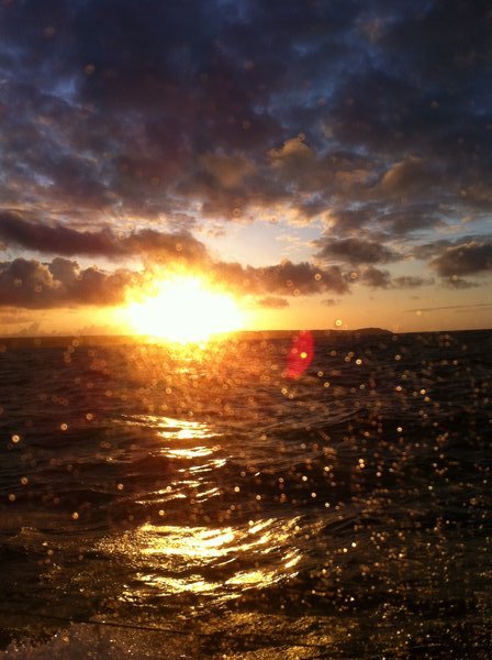 sunset in the irish sea