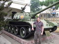 Tank Commander Deane inspects his machine. At least it's better than that Suziki thing.