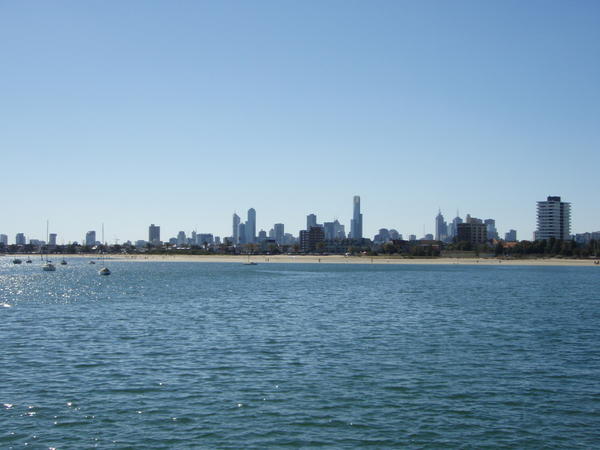 Melbourne skyline from St Kilda