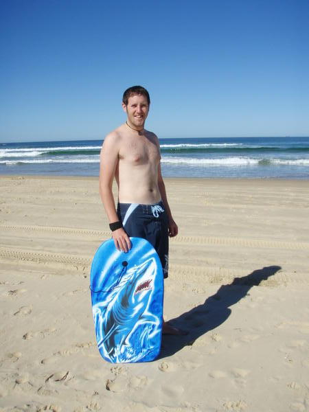 Taken just before Dave got buffeted and bashed by the waves whilst testing his new toy @ Stockton Beach