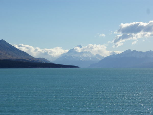 Mount Cook with Lake Pekaki