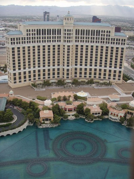 The Bellagio from atop the Eiffell Tower