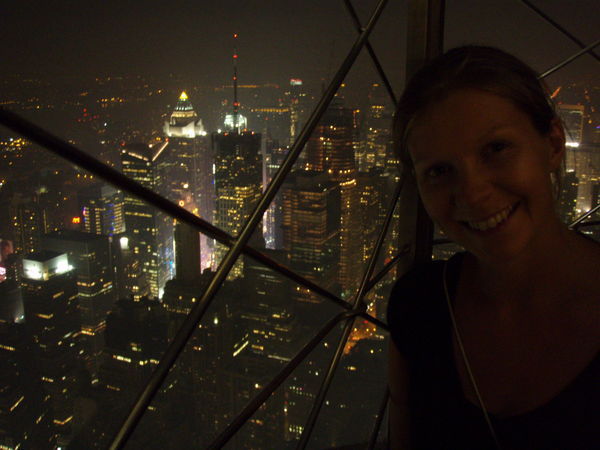 Mrs Deane and the night skyline