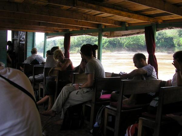 Cramped conditions on the journey to Luang Prabang