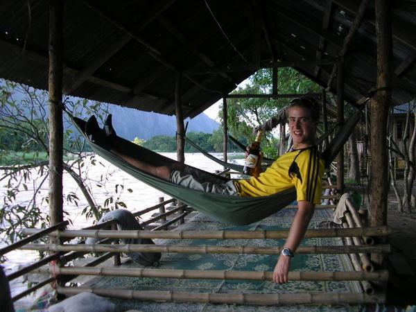 Enjoying life by the river in Vang Vieng