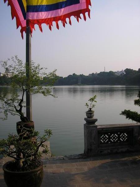 View of Hoan Kiem Lake in central Saigon