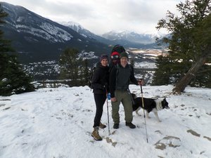 The Thomsons ontop of Tunnel mountain