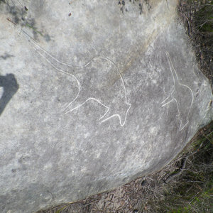 The aboriginals stone carvings