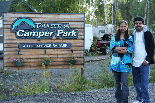 @ our first RV park, Talkeetna Camper Parkl