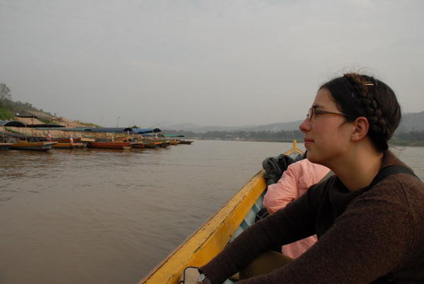 crossing the Mekong into Laos