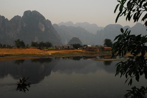 Sunrise on the Nam Song, Vang Vieng